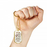 To My Son More Than Anything In This World I Want You To Know How Much I Love You From Mom Dog Tag Pendant Necklace - Dog Tag (Gold Plated)