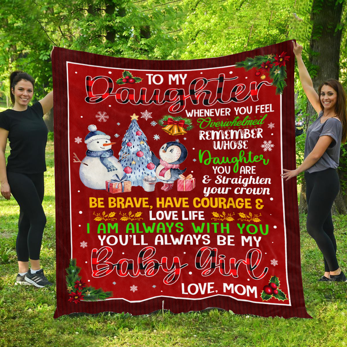 To My Daughter Whenever You Feel Overwhelmed Blanket Mockup 1
