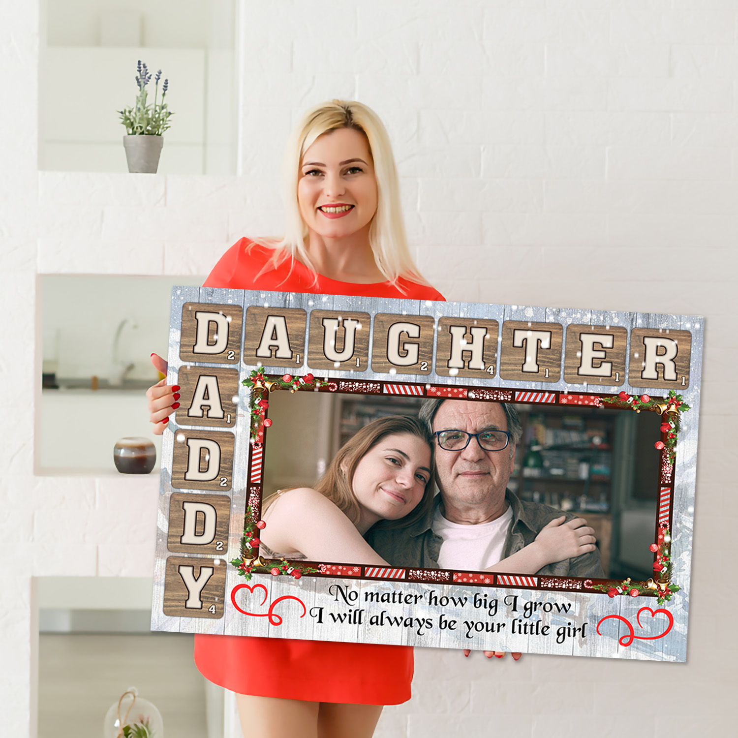 Custom Photo Daddy Daughter No Matter How Big I Grow Mk 1