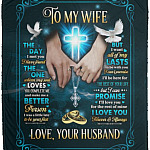 To My Wife The Day I Met You, White, Cozy Plush Fleece Blanket - 50x60