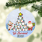 We Survived 2020 Star Tree Topper Quarantined 2020 Christmas Ornament Keepsake - Holiday Ornament