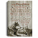 To My Daughter My Little Girl, White, 0.75'' Framed Canvas