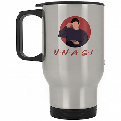 14 oz. Silver Travel Mug