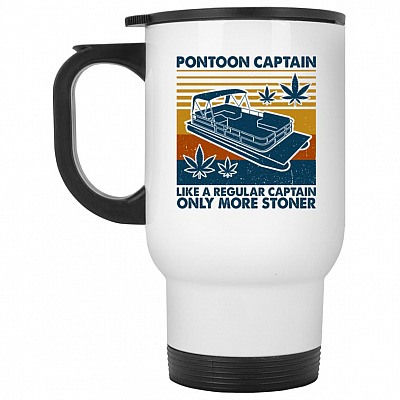 14 oz. White Travel Mug