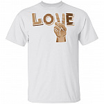 Peace Love - Racial Justice T-Shirt, White, Unisex T-Shirt