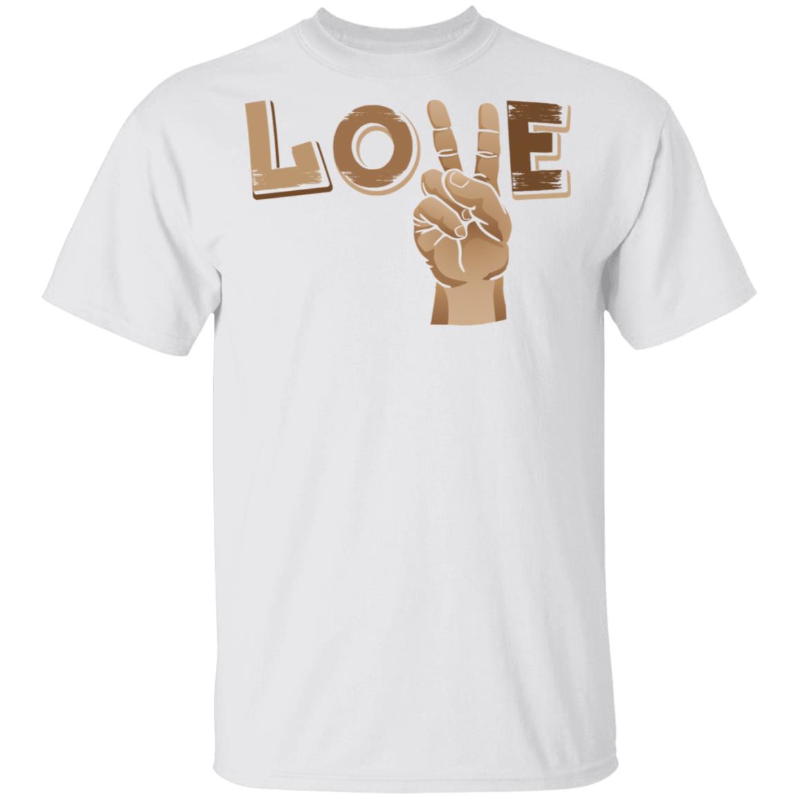 Peace Love - Racial Justice T-Shirt, White, Unisex T-Shirt