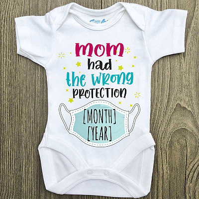 Alternative view of Personalize Lockdown Baby Announcement Baby Onesie - Toddler Baby Infant Bodysuit