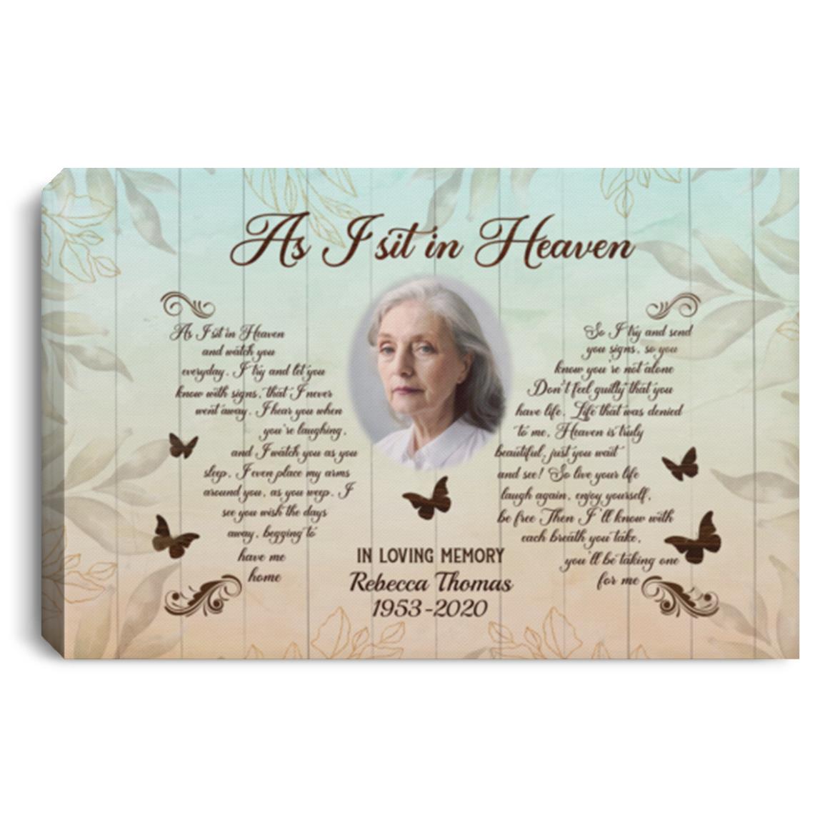 Personalized Photo As I Sit, White, 0.75'' Framed Canvas Personalized Photo As I Sit, White, 0.75'' Framed Canvas