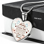 To My Mommy I May Just Be A Bump But I Love You More Than You Ever Know Luxury Heart Pendant Necklace - Heart Luxury Necklace (Silver)
