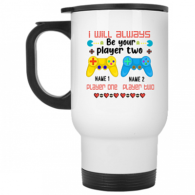 14 oz. White Travel Mug