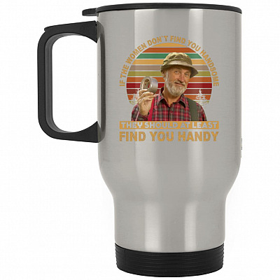 14 oz. Silver Travel Mug