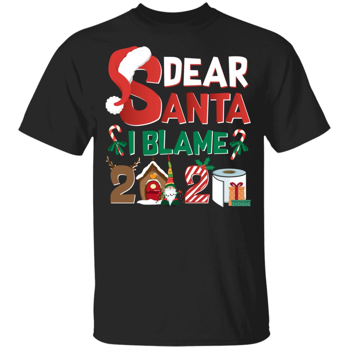 Dear Santa I Blame 2020 Funny Youth Tee, Black, Youth T-Shirt