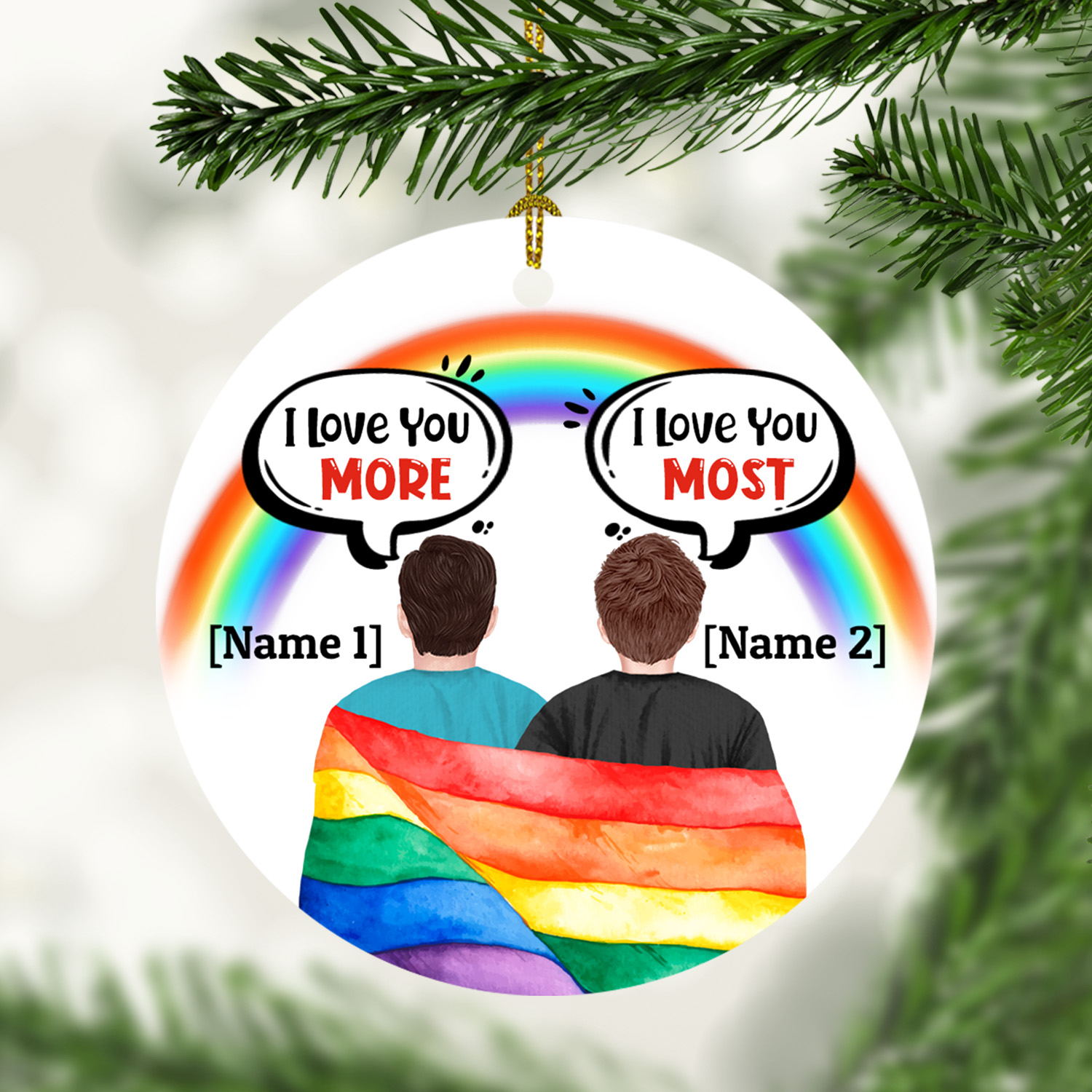 4VT. I Love You More LGBT ornament mk1