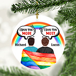 4VT. I Love You More LGBT ornament mk2- Patua One #000000