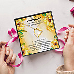 5Th. Be A Sunflower, LOVE MOM Forever Love Necklace (Gold) 5