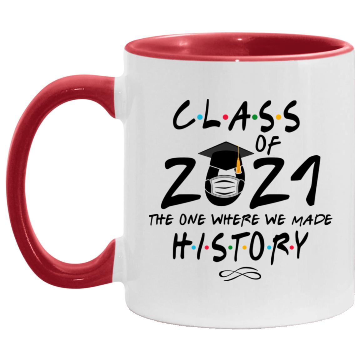 Class of 2021 Accent Mug, White/Red, 11 oz. Accent Mug Class of 2021 Accent Mug, White/Red, 11 oz. Accent Mug