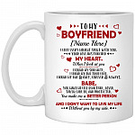 Personalized To My Boyfriend, White, 11 oz. White Mug
