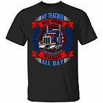 My Teacher Was Wrong I Do Get Paid To Stare Out, Black, Unisex T-Shirt