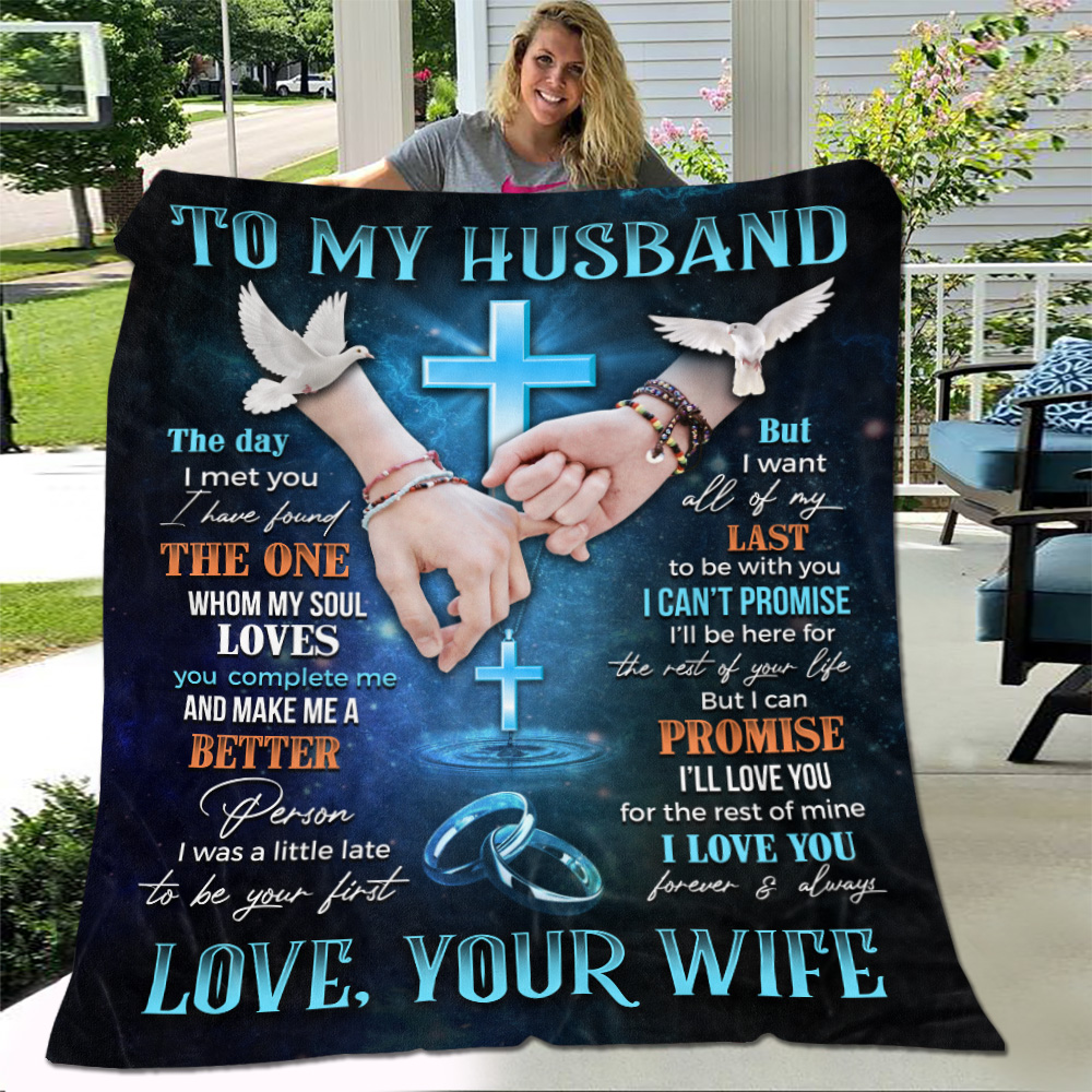1Th. The Day I Met You Husband (10) Blanket Mockup 4