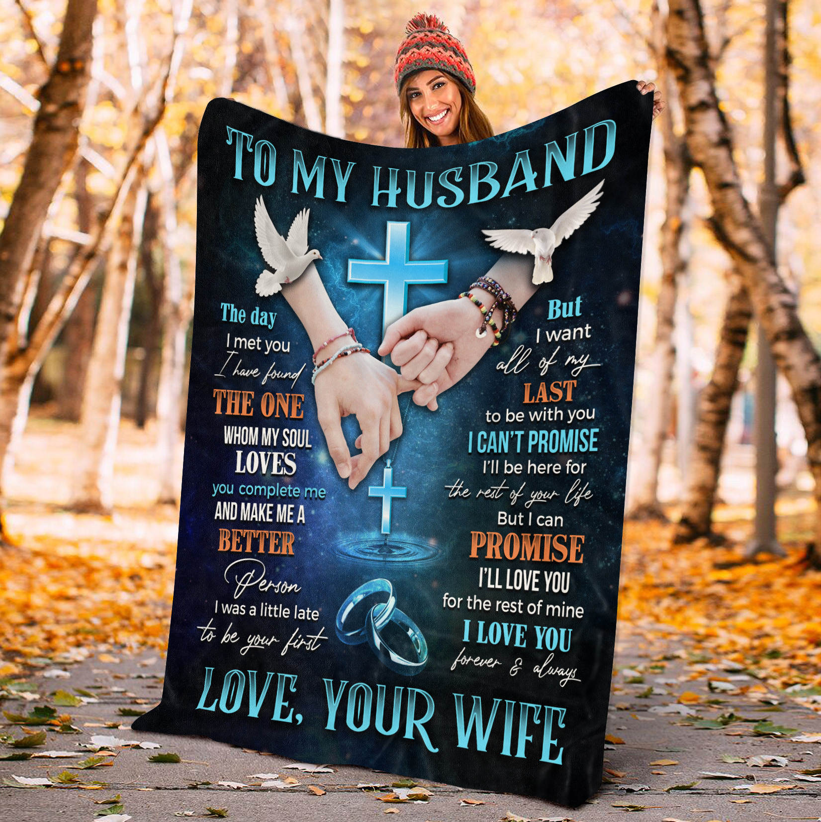 1Th. The Day I Met You Husband (10) Blanket Mockup 7