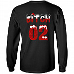 Bitch 02 - Bich 01 Christmas Matching Hoodies for Best Friends Print on Back only Hoodie - Sweatshirt, Black, Long Sleeve