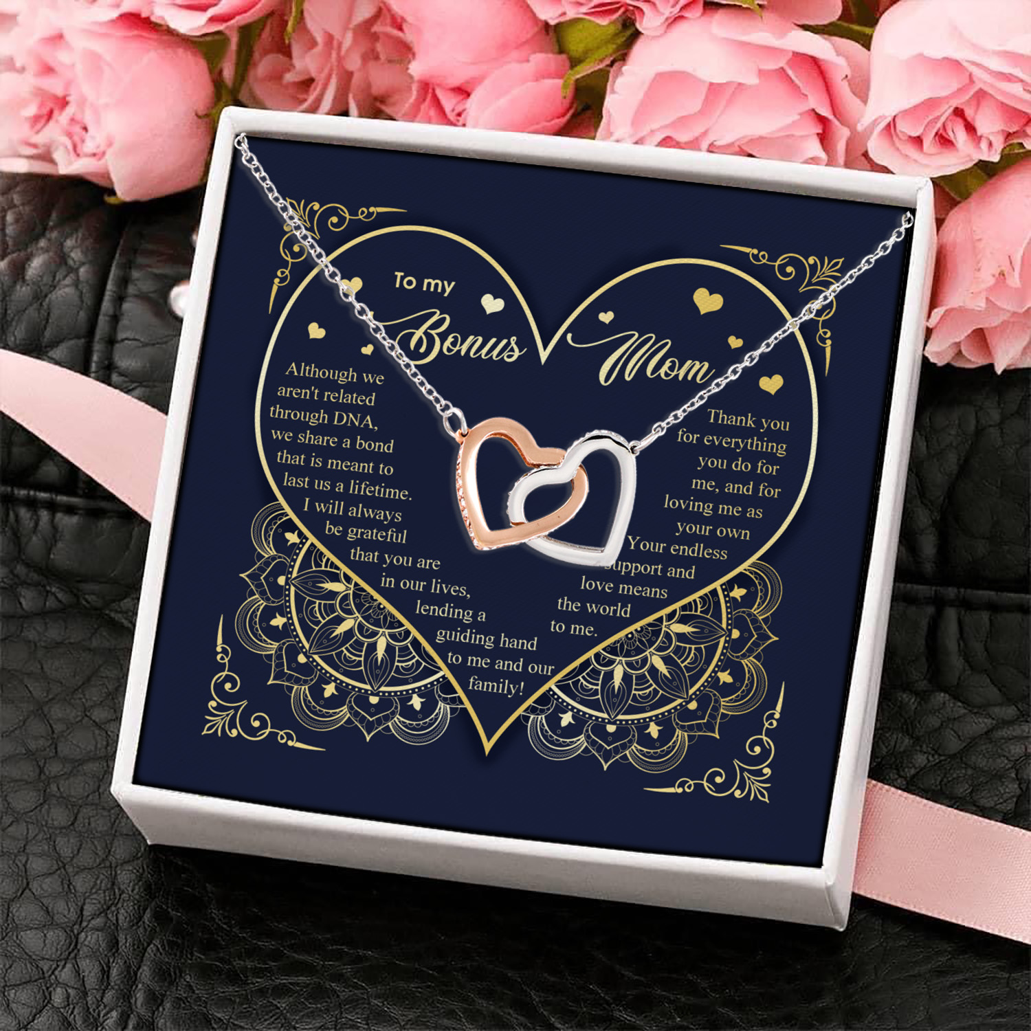 6O. Bonus Mom (4) Interlocking Hearts Necklace 4