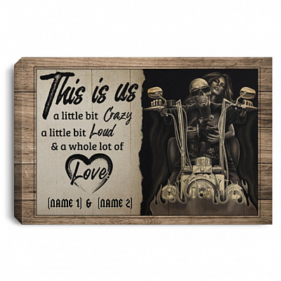Personalized This Is Us A Litle Bit Crazy, White, 0.75'' Framed Canvas
