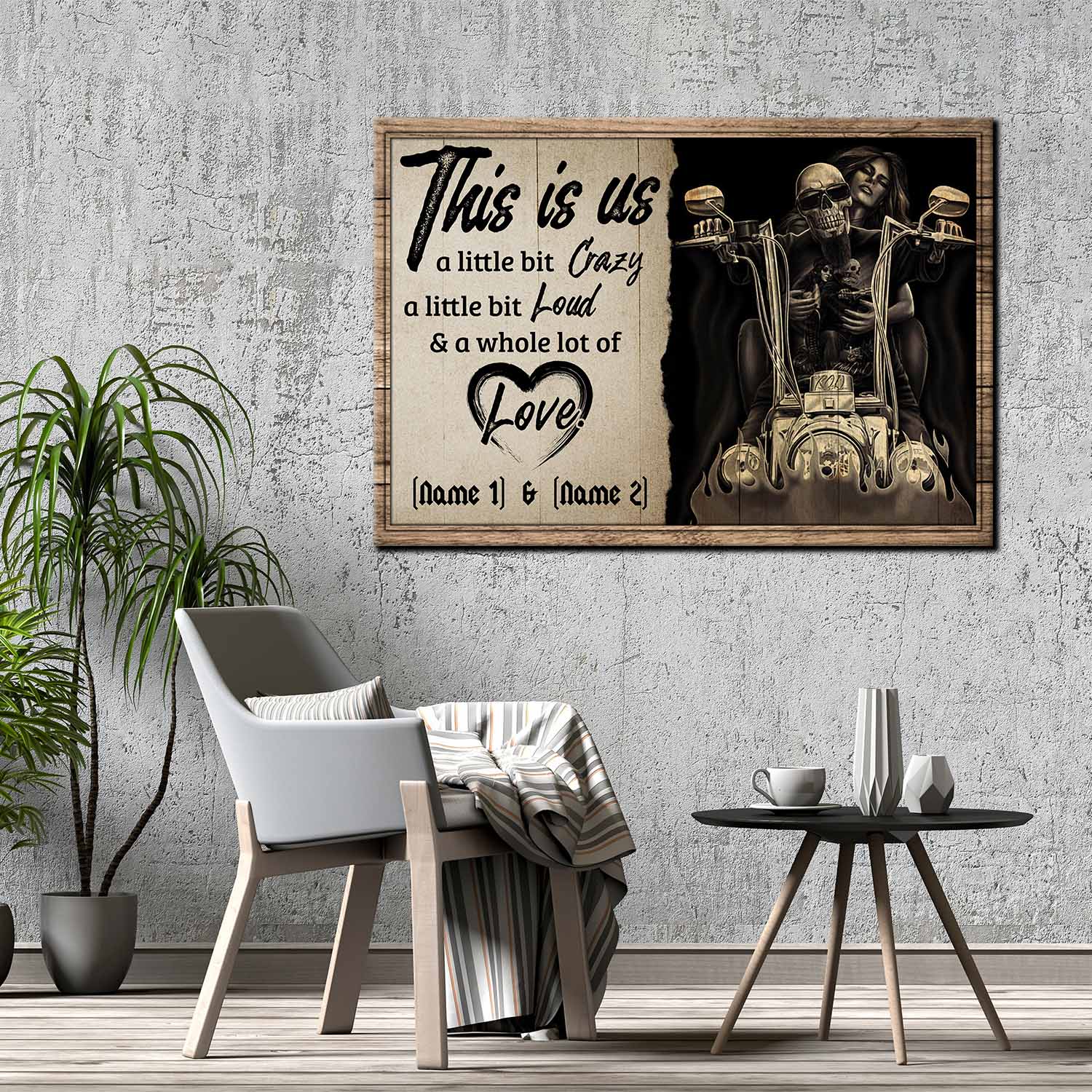 Personalized This Is Us A Litle Bit Crazy A Little Bit Loud Canvas Psoter MK2