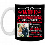 Personalized Photo To My Wife, Black, 11 oz. White Mug