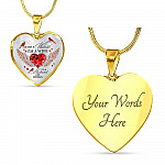 I'm Not A Widow I'm A Wife To A Husband Cardinal Bird Wings Heart Necklace - In Memory Of Husband Necklace - Heart Luxury Necklace (Gold Plated)