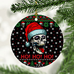 4Th. Ho Ho Skull Santa Hat ornament mk
