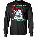 All I Want For Christmas Is My Grandkids, Black, Long Sleeve