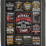 Bernal Blood Runs Through My Veins Blanket, White, Cozy Plush Fleece Blanket - 50x60