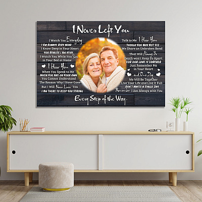 Alternative view of Personalized Photo I Never Left You I Watch You Everyday Framed Canvas Prints - Custom Photo Unframed Poster