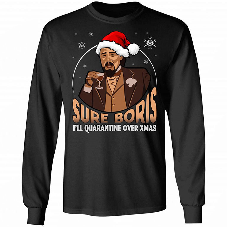 "Leonardo Dicaprio Sure Boris Sweater, Black, Long Sleeve