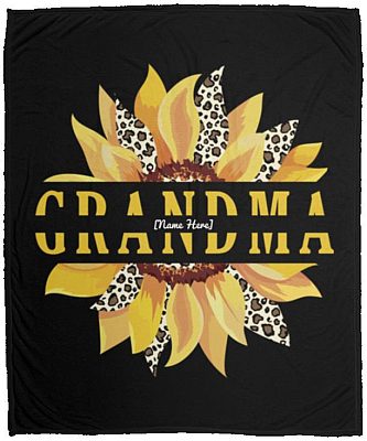 Personalized Children of Grandma, White, Cozy Plush Fleece Blanket - 50x60