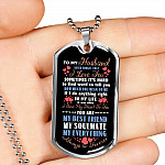 To My Husband Never Forget That I Love You Your Are My Best Friend My Soulmate Dog Tag Pendant Necklace - Dog Tag (Silver) To My Husband Never Forget That I Love You Your Are My Best Friend My Soulmate Dog Tag Pendant Necklace - Dog Tag (Silver)