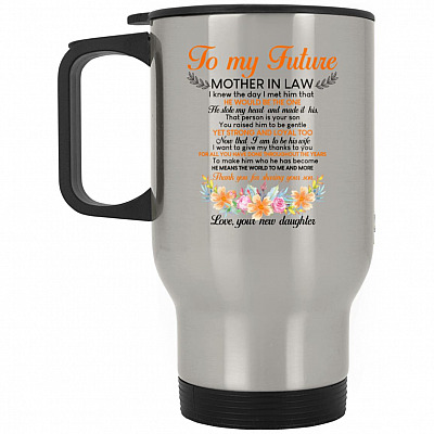 14 oz. Silver Travel Mug