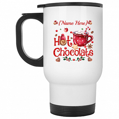 14 oz. White Travel Mug