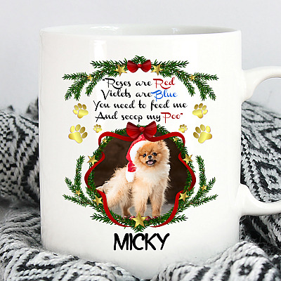 Alternative view of Personalized Photo Roses Are Red Violet Are Blue You Need To Feed Me and Scoop My Poo Coffee Mug