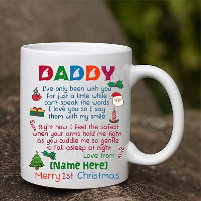 Alternative view of Personalized Daddy I've Only Been With You For Just A Little While Can't Speak The Words I Love You Coffee Mug
