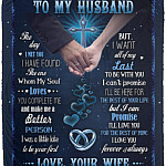 Husband Blanket, White, Cozy Plush Fleece Blanket - 50x60