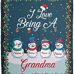 Personalized I Love Being Grandma Blanket, White, Cozy Plush Fleece Blanket - 50x60 Personalized I Love Being Grandma Blanket, White, Cozy Plush Fleece Blanket - 50x60