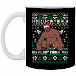 Would Like to Wish You a Big, Black, 11 oz. White Mug
