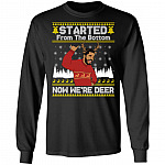 Started From The Bottom Now Sweater, Black, Long Sleeve