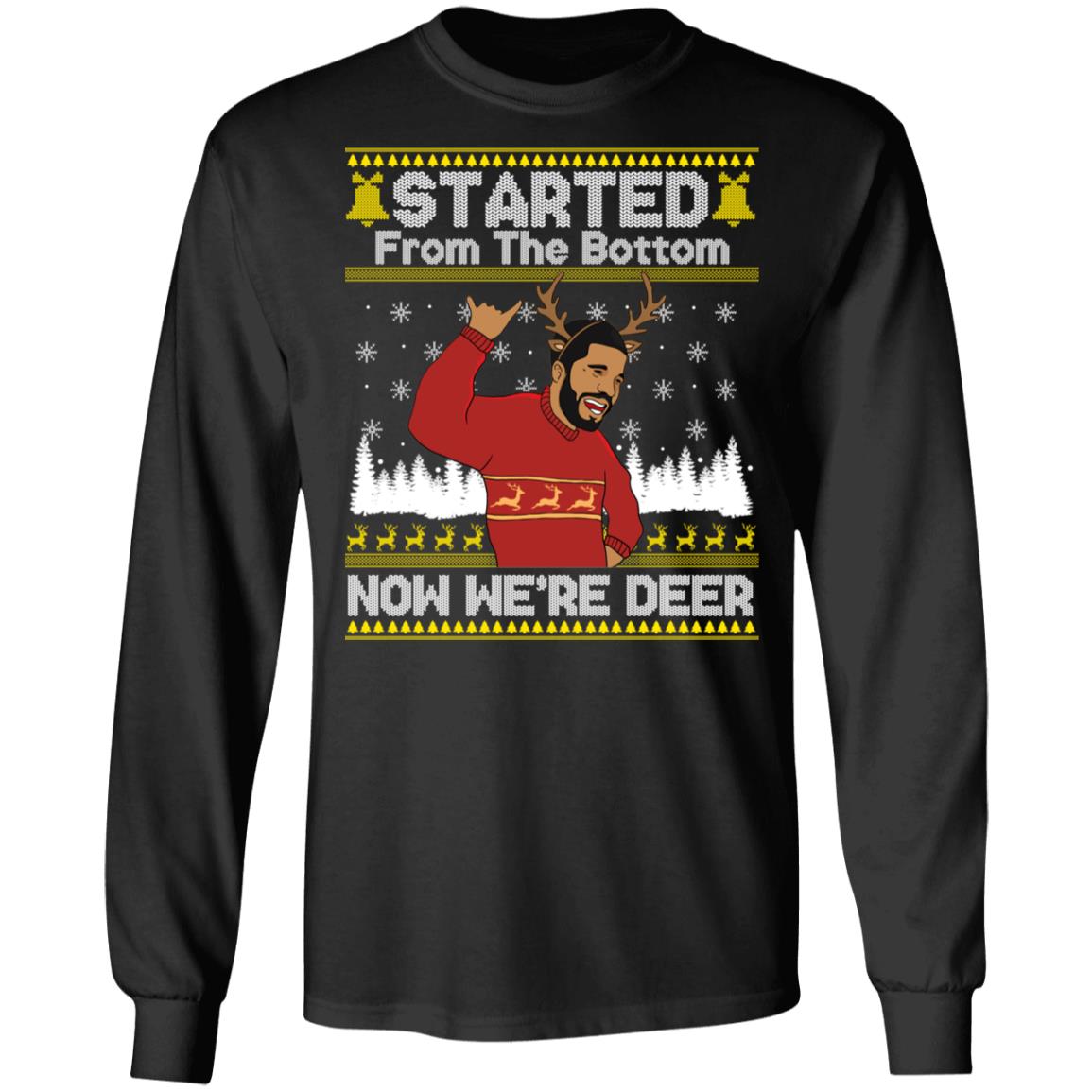 Started From The Bottom Now Sweater, Black, Long Sleeve