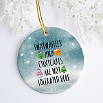 Twatwaffle Cuntcake Christmas Ornament - Twatwaffles And Cuntcakes Are Not Tolerated Here Holiday Gift