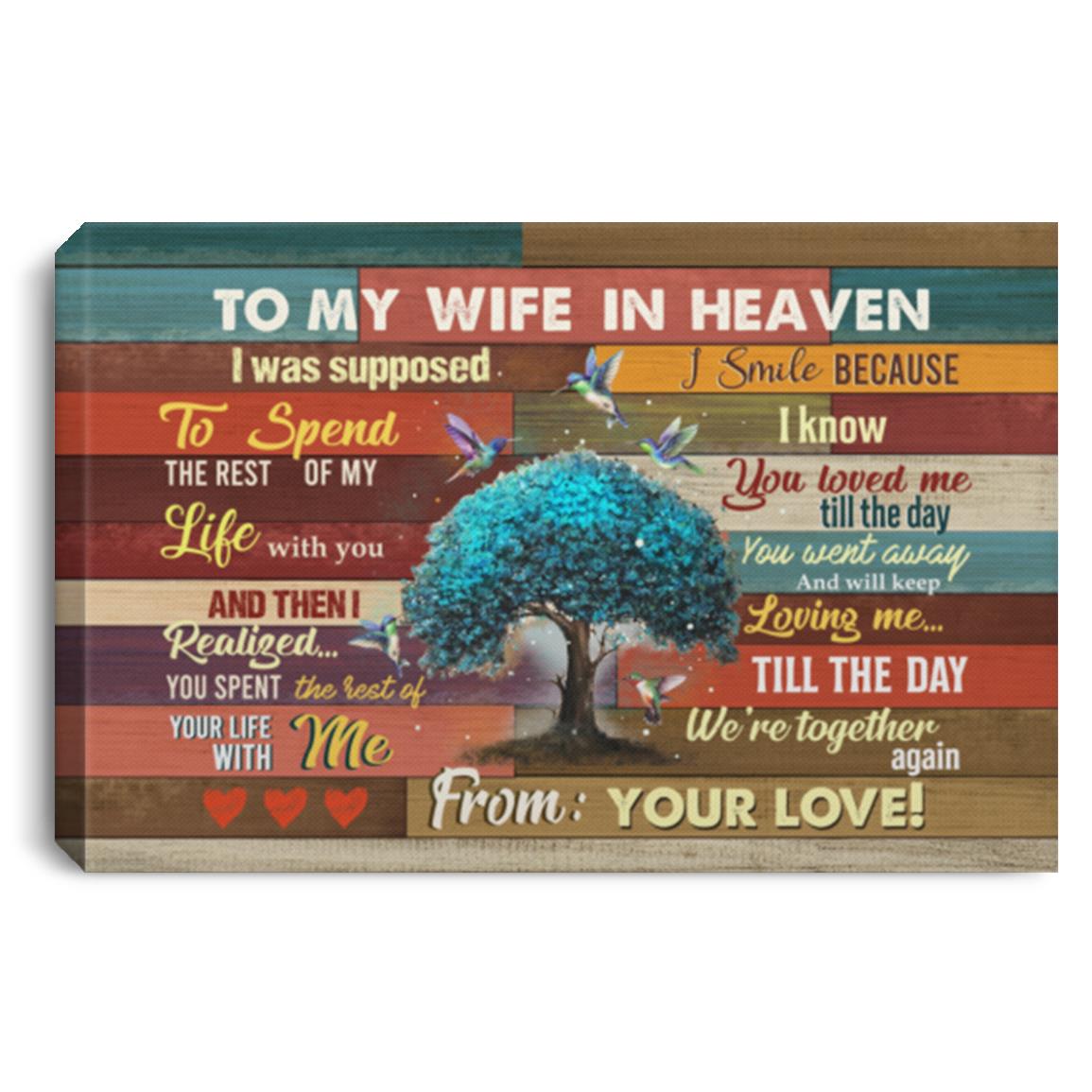 Hummingbird To My Wife Poster, White, 0.75'' Framed Canvas Hummingbird To My Wife Poster, White, 0.75'' Framed Canvas