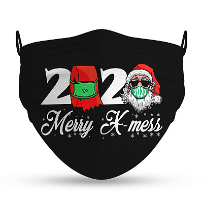 Alternative view of Merry X-Mess 2020 Pandemic Christmas Washable Reusable Custom - Printed Cloth Face Mask Cover