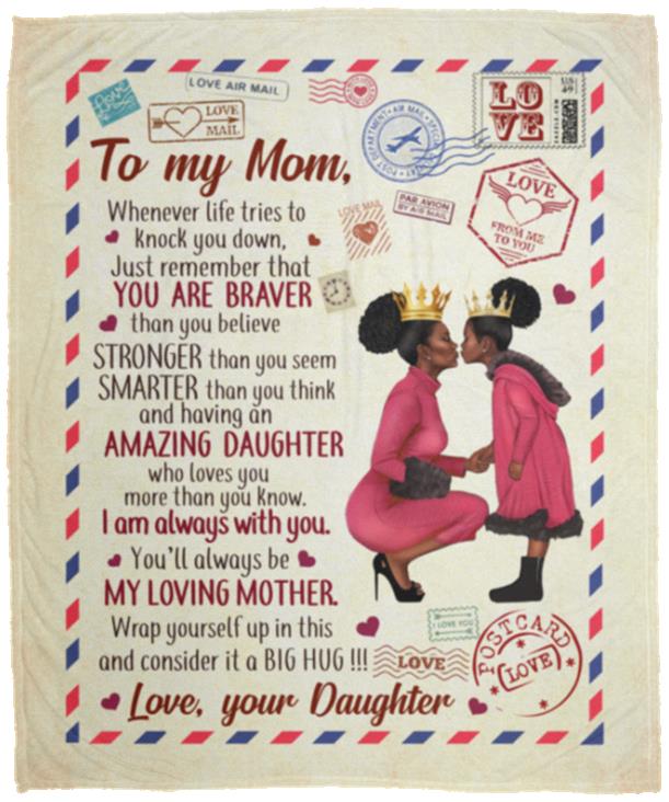 To My Mom Whenever Life Tries, White, Cozy Plush Fleece Blanket - 50x60